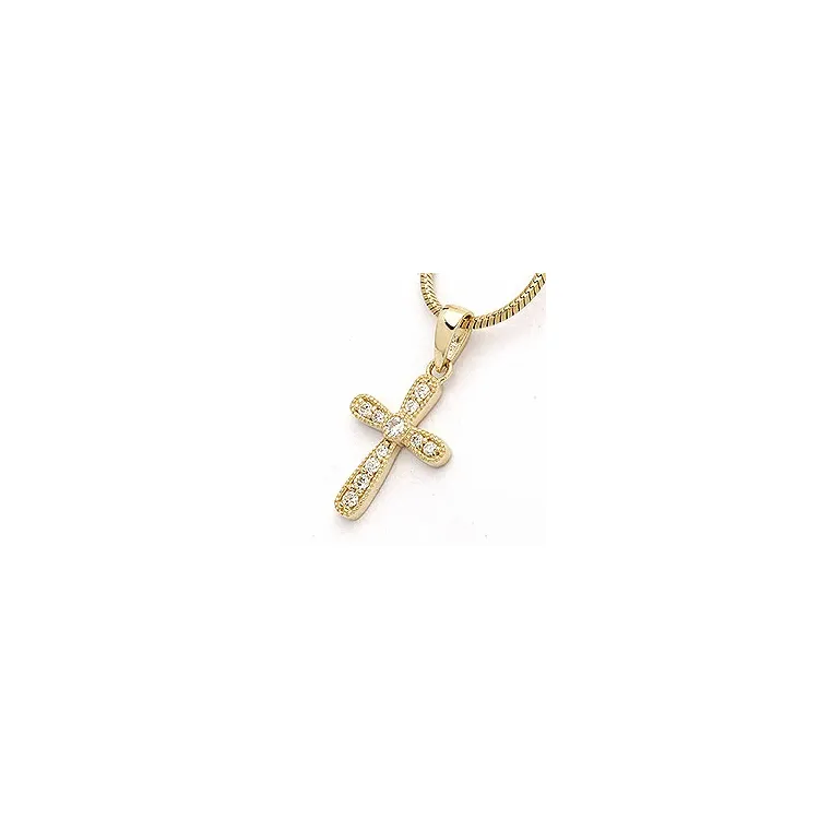 Kreuz Anhänger aus 9 Karat Gold