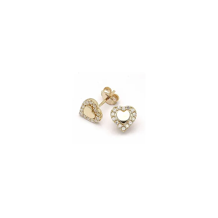 Herz Ohrringe in 9 Karat Gold mit