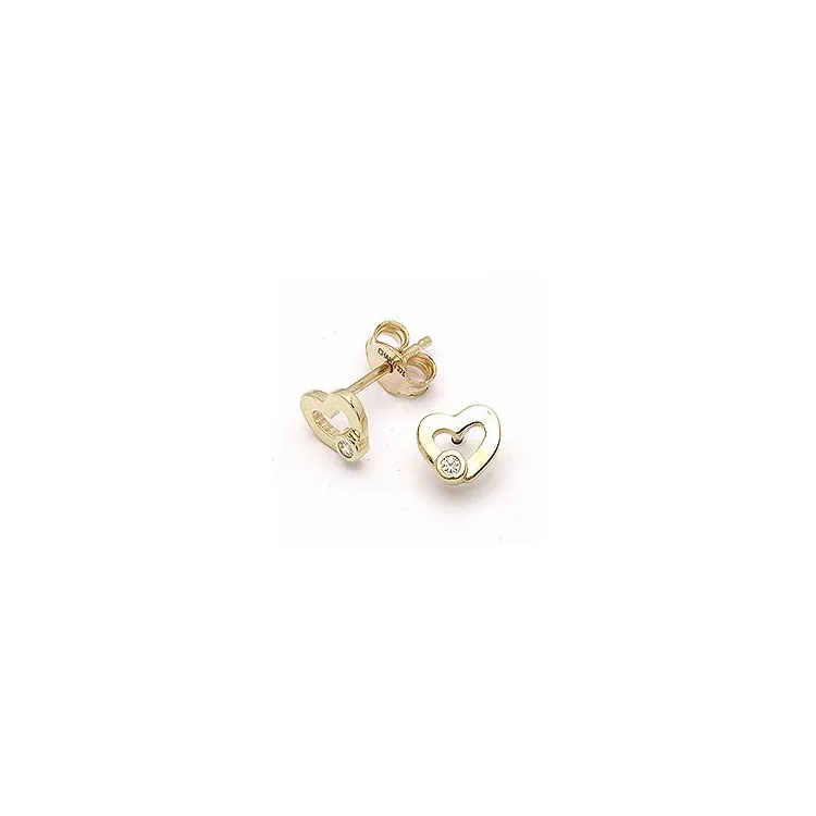 Herz Ohrringe in 9 Karat Gold mit