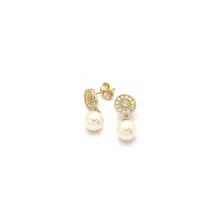 runden Ohrringe in 9 Karat Gold mit