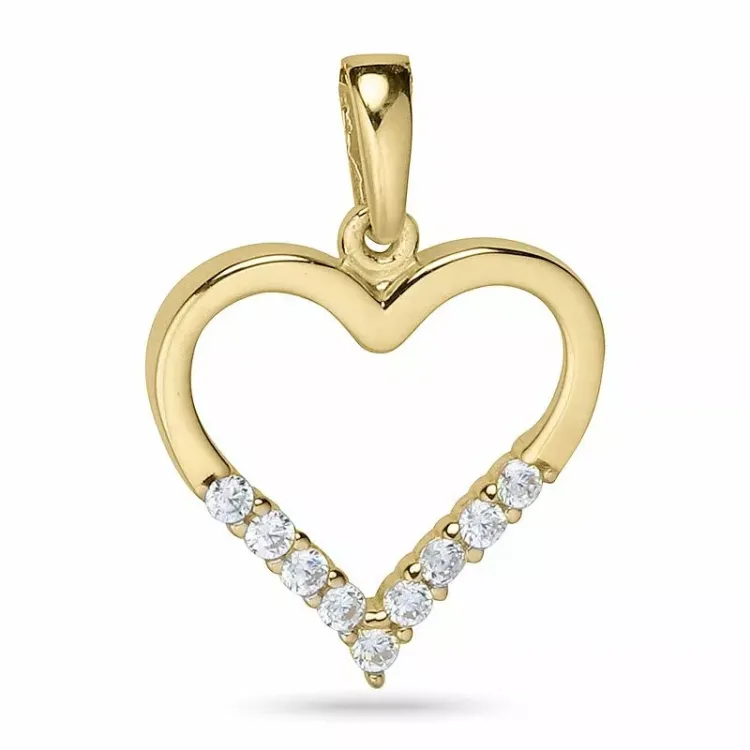 Herz anhänger aus 9 karat gold