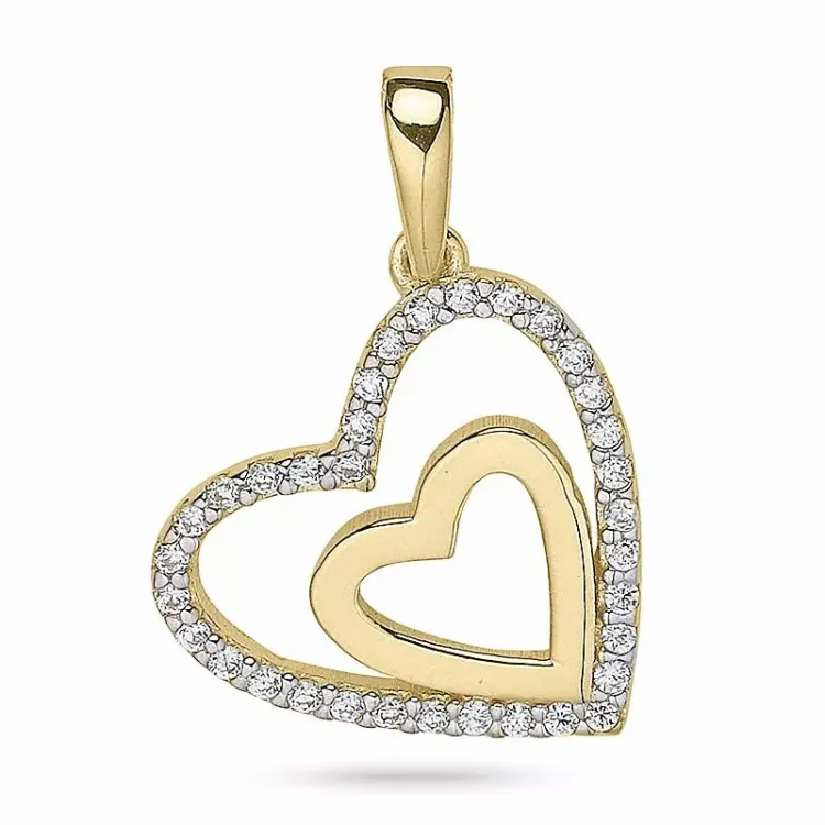 Herz anhänger aus 9 karat gold