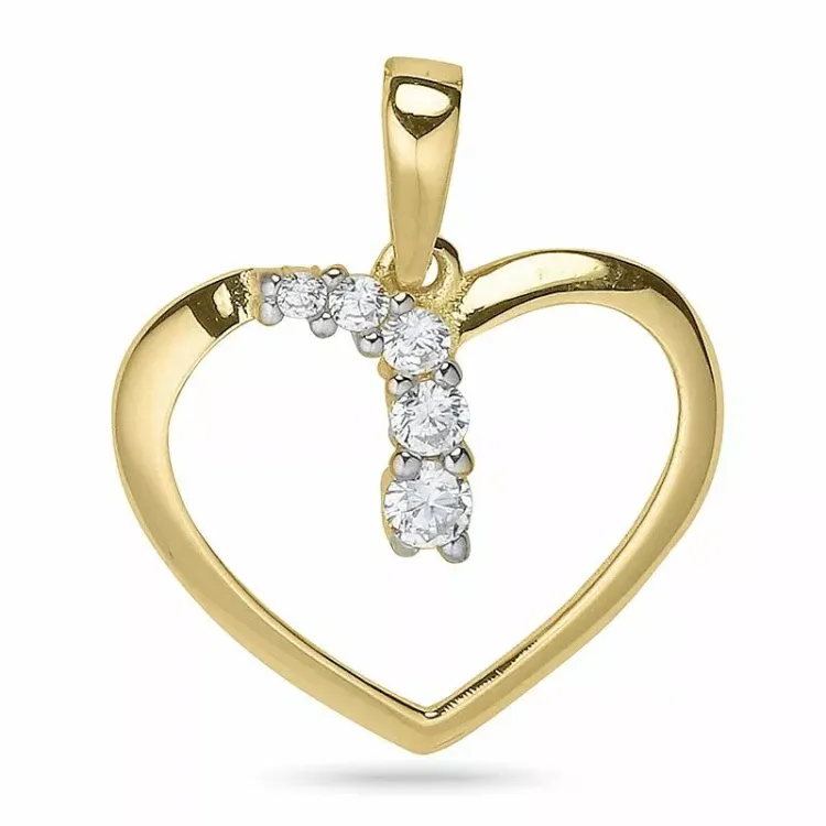 Herz anhänger aus 9 karat gold
