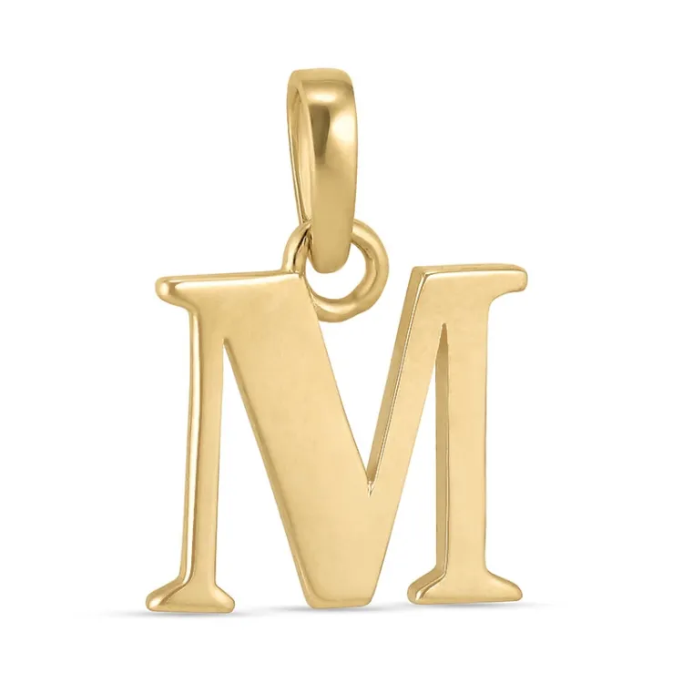 buchstab m Anhänger aus 9 Karat Gold - My Letter