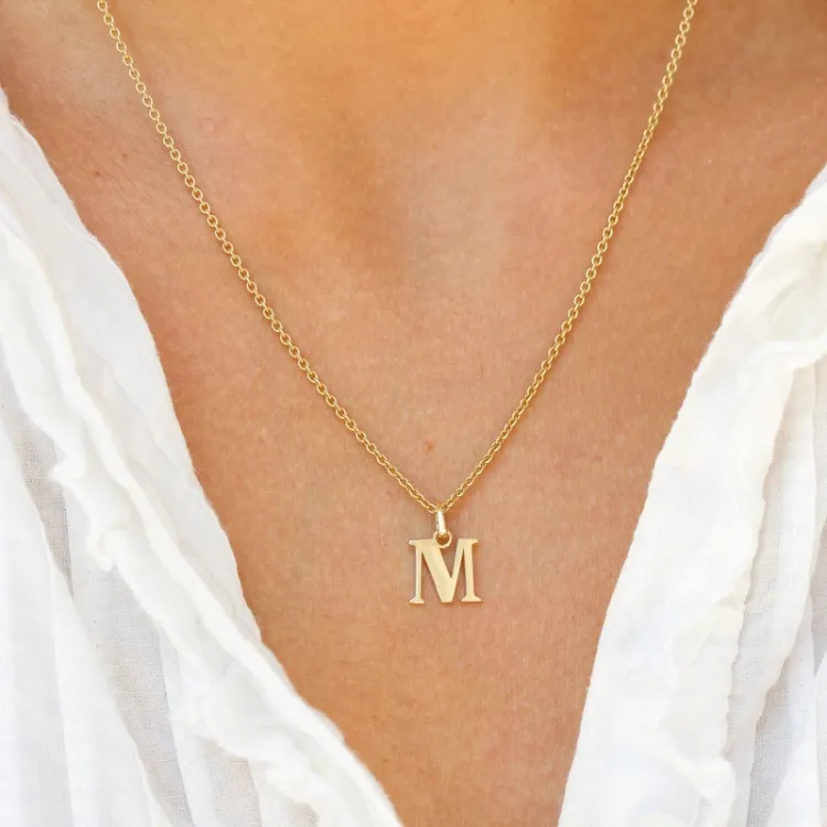 buchstab m Anhänger aus 9 Karat Gold - My Letter