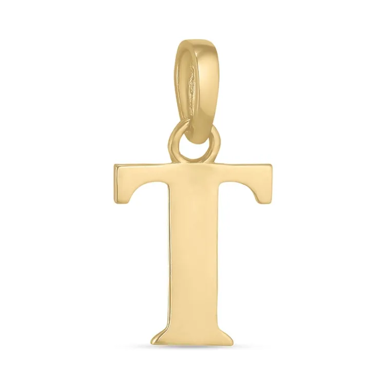 buchstab t Anhänger aus 9 Karat Gold - My Letter