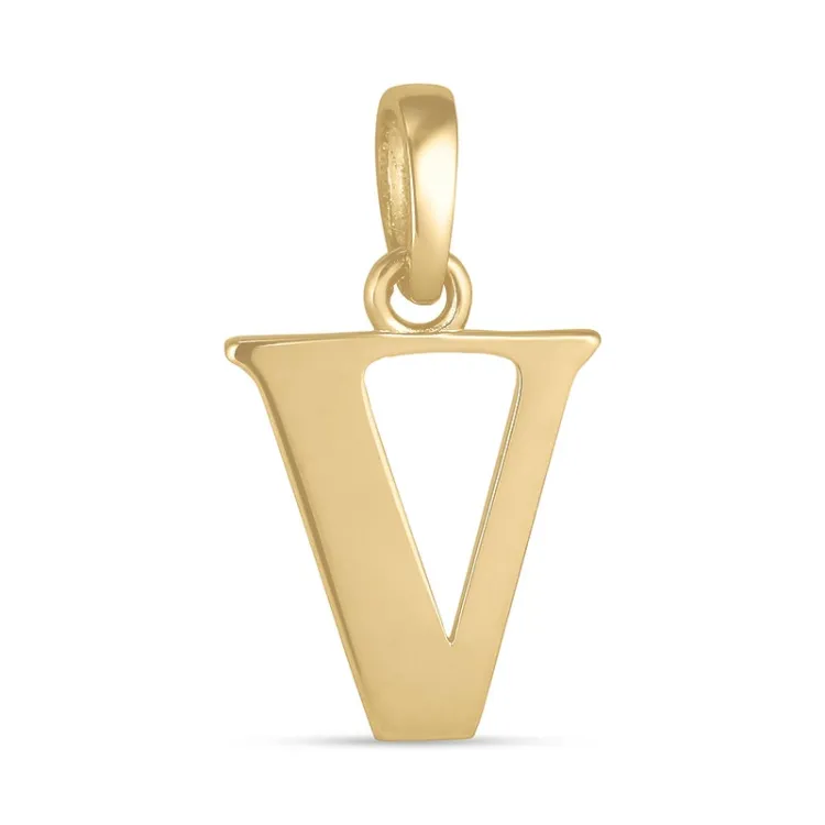 buchstab v Anhänger aus 9 Karat Gold - My Letter