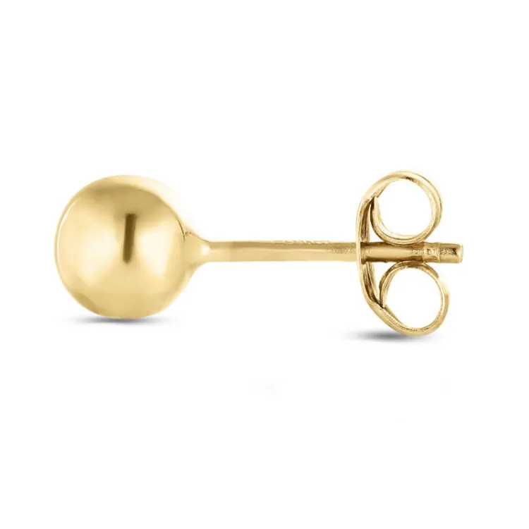 1/2 Paar 3 mm Ohrringe in 9 Karat Gold - Gold Collection
