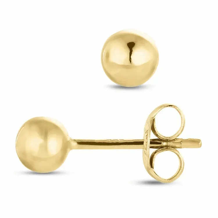 4 mm Kugel Ohrringe in 9 Karat Gold - Gold Collection