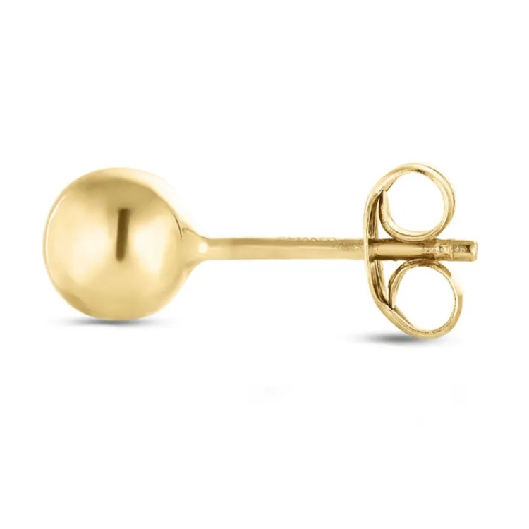 1/2 Paar 4 mm Ohrringe in 9 Karat Gold - Gold Collection
