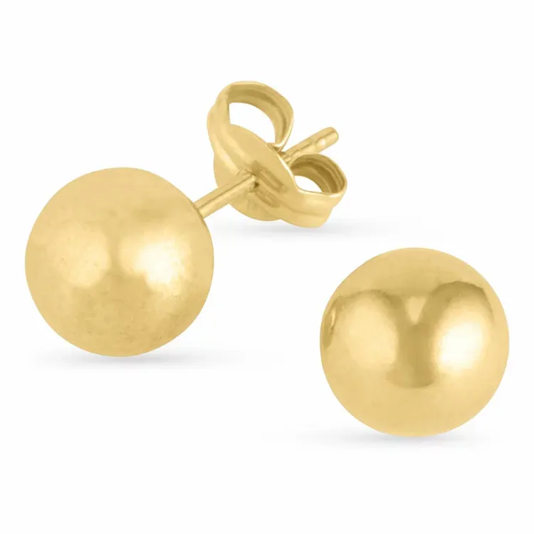 7 mm Kugel Ohrringe in 9 Karat Gold - Gold Collection