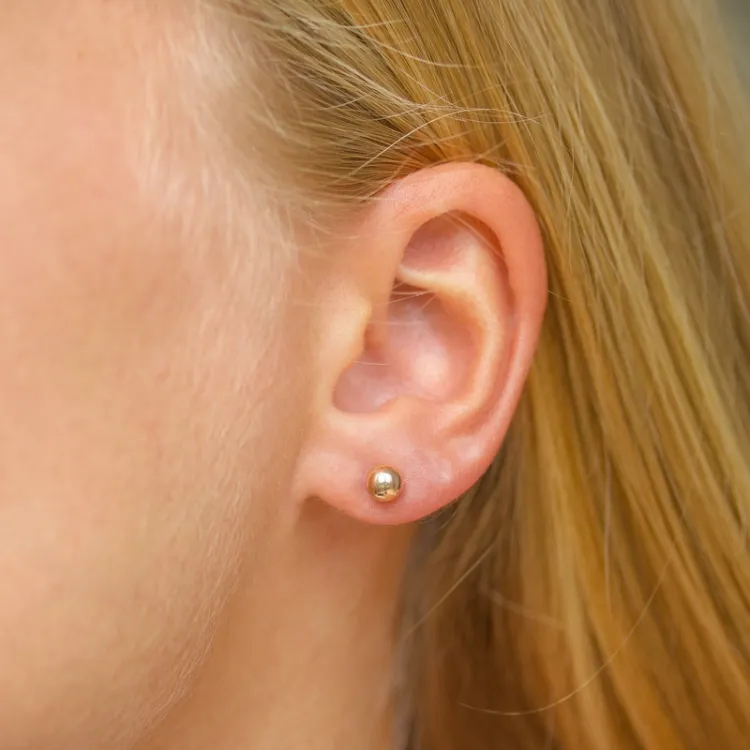 5 mm Kugel Ohrringe in 9 Karat Gold - Gold Collection