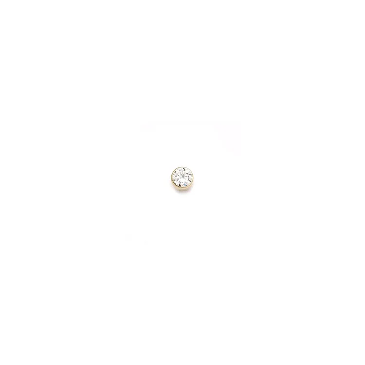 1/2 Paar 3 mm Ohrringe in 9 Karat Gold mit Zirkon - Gold Collection