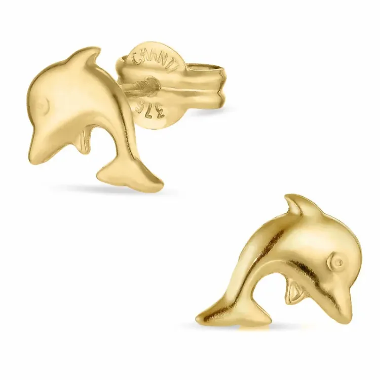 Delfin Ohrringe in 9 Karat Gold - Gold Collection