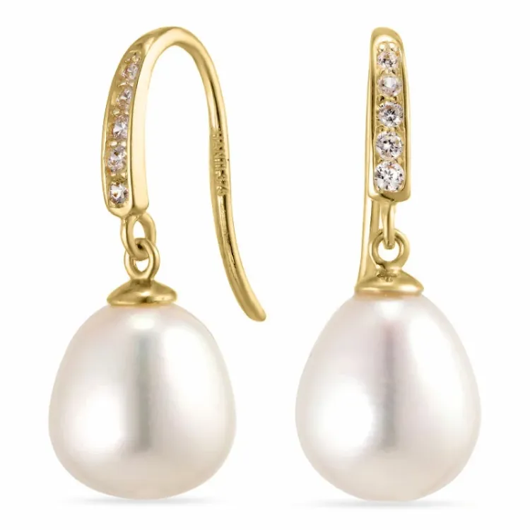 Ohrringe in 9 Karat Gold mit Zirkon - Gold Collection
