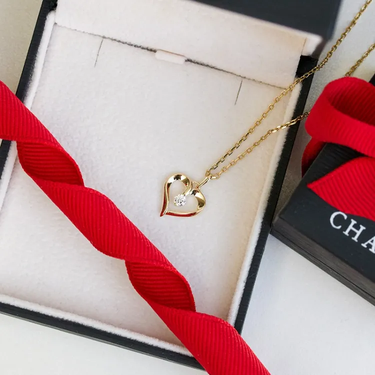Herz Zirkon Anhänger aus 9 Karat Gold