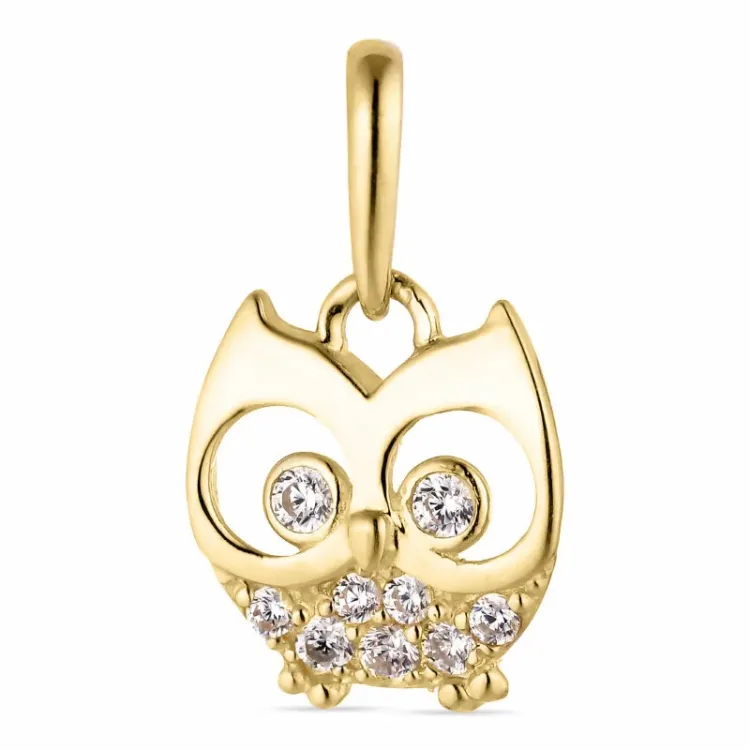 Eule Anhänger aus 9 Karat Gold - Gold Collection