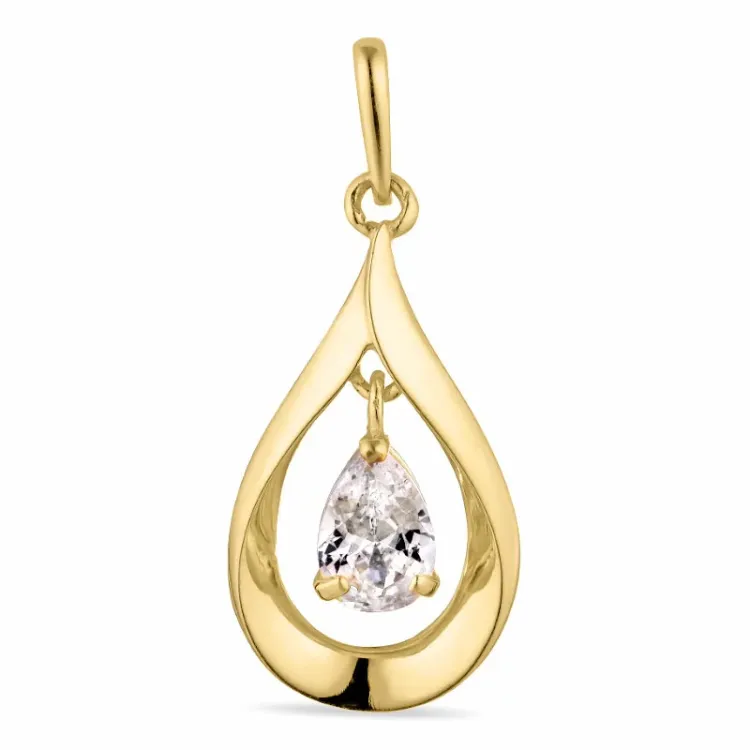 Tropfen Anhänger aus 9 Karat Gold - Gold Collection