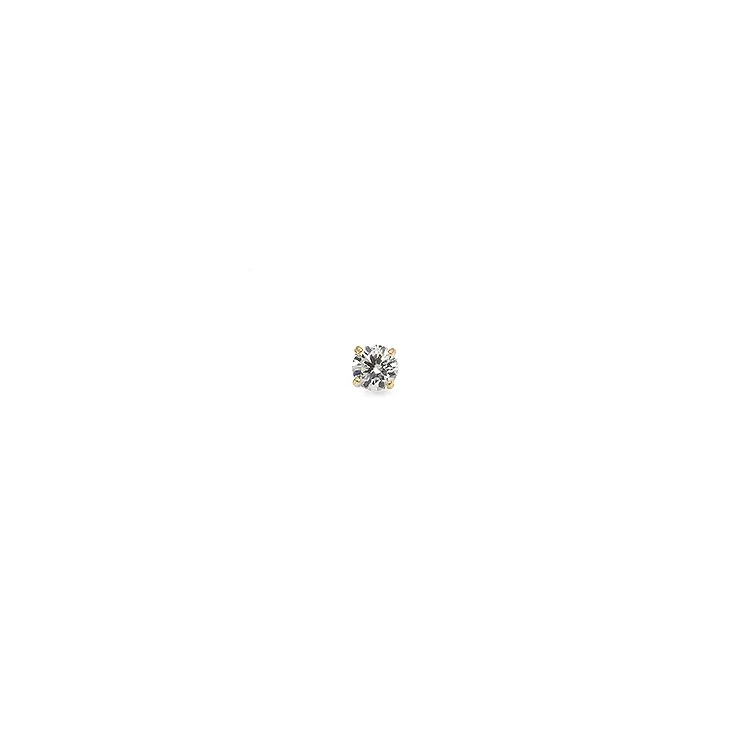 1/2 Paar 3 mm Ohrringe in 9 Karat Gold mit Zirkon - Gold Collection