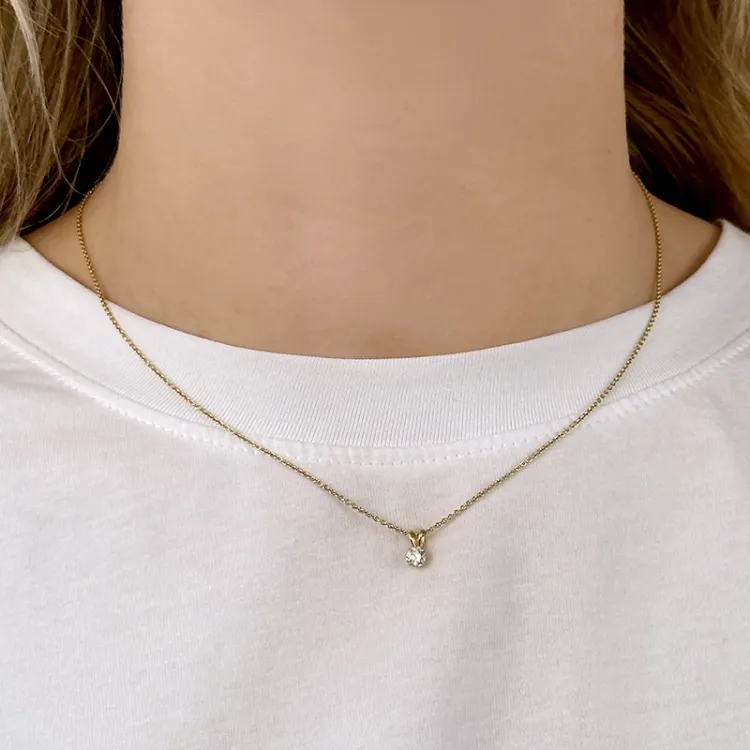 runder Anhänger aus 9 Karat Gold - Gold Collection