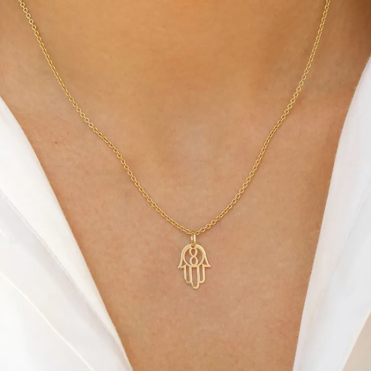 Hamsas Hand Anhänger aus 9 Karat Gold - Gold Collection