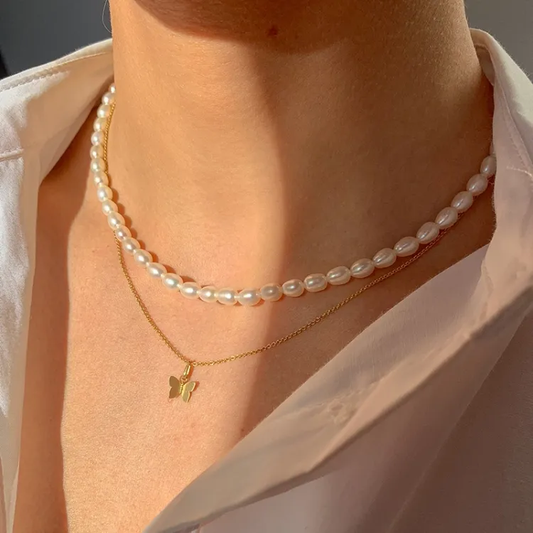 matter Schmetterlinge Anhänger aus 9 Karat Gold - Gold Collection