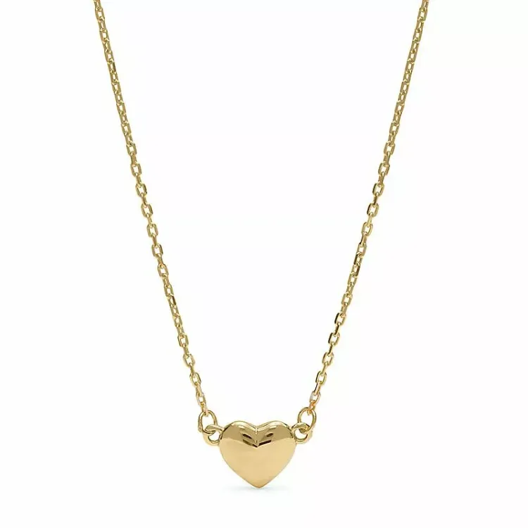 simpel Herz Anhänger mit Halskette aus 9 Karat Gold - Gold Collection