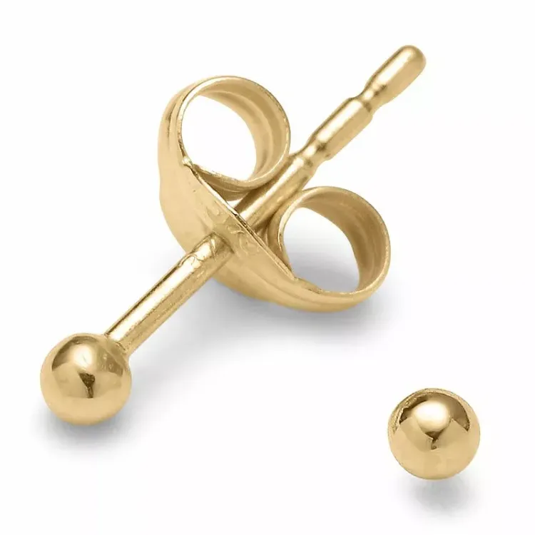 2 mm Kugel Ohrstecker in 9 Karat Gold - Gold Collection