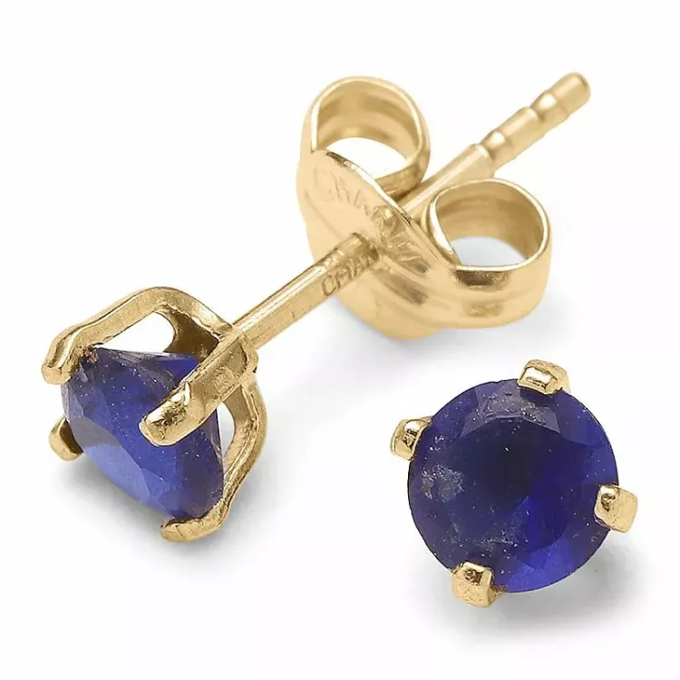 runden Ohrstecker in 9 Karat Gold mit Zirkon - Gold Collection