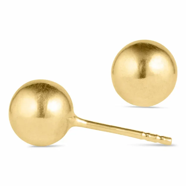 6 mm Kugel Ohrringe in 9 Karat Gold - Gold Collection