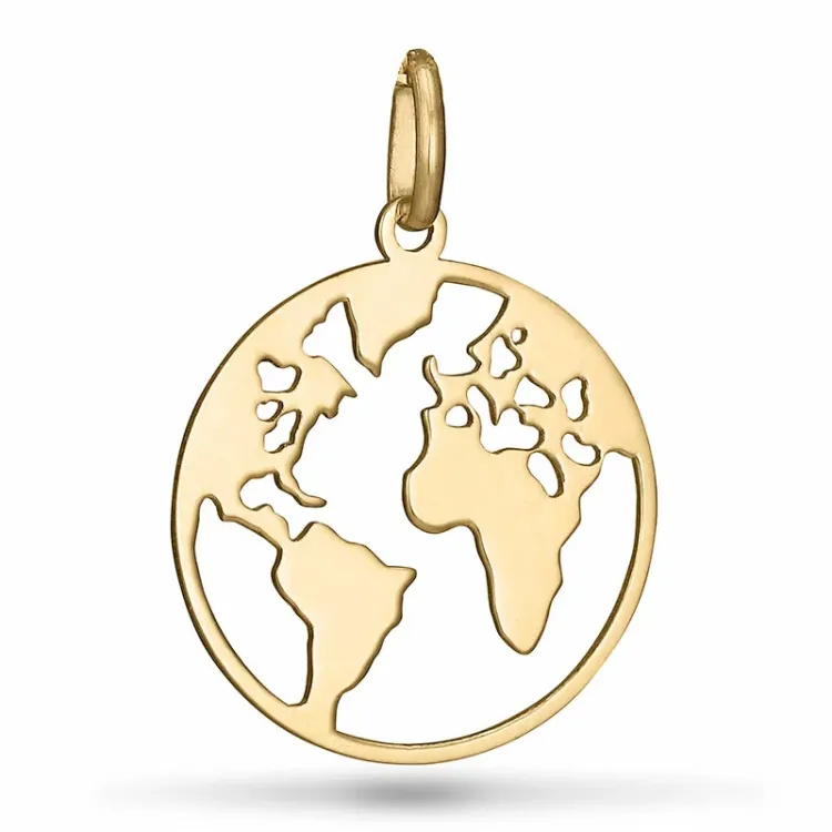 world Anhänger aus 9 Karat Gold