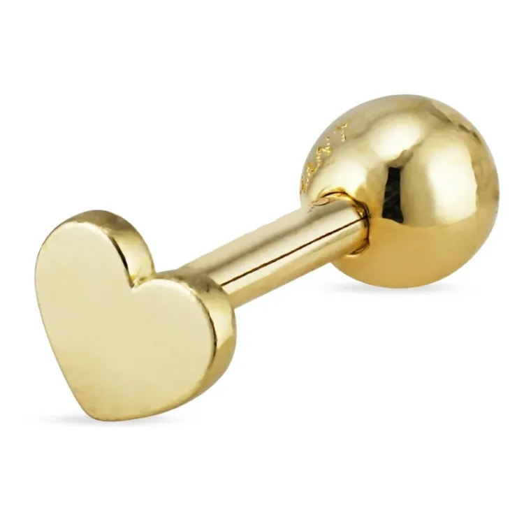 Herz helix piercing in 9 Karat Gold - Gold Collection