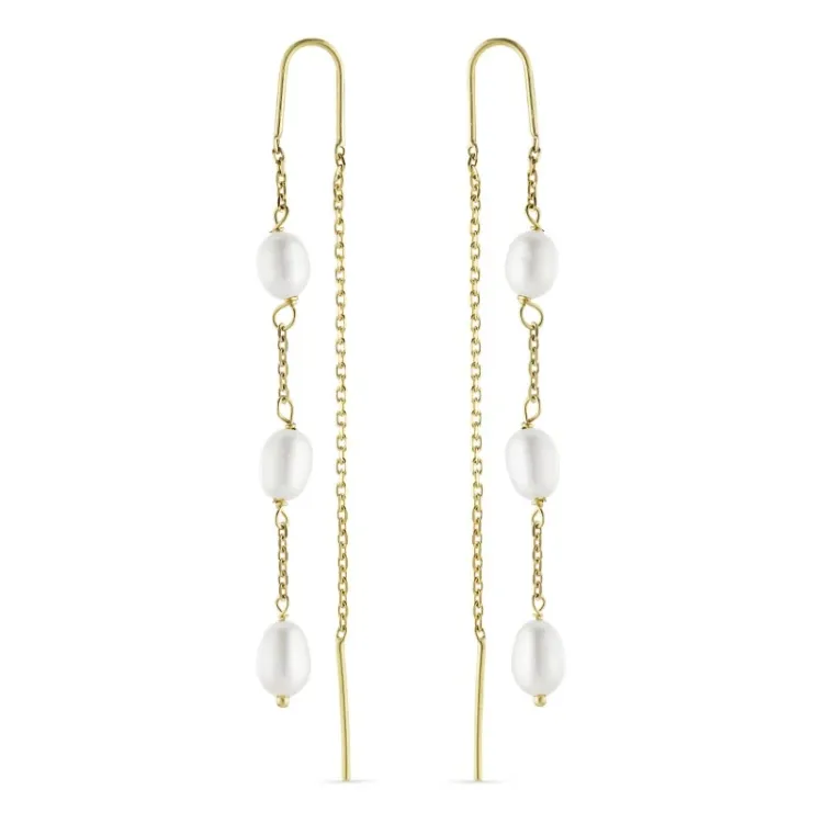 4 mm Perleohrringe in 9 Karat Gold - Gold Collection