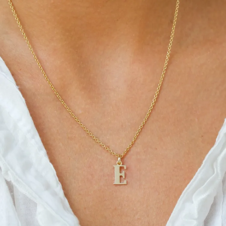 buchstab e Anhänger aus 9 Karat Gold - My Letter