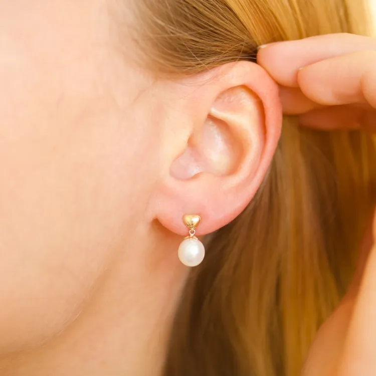 Herz Ohrringe in 14 Karat Gold - Gold Collection