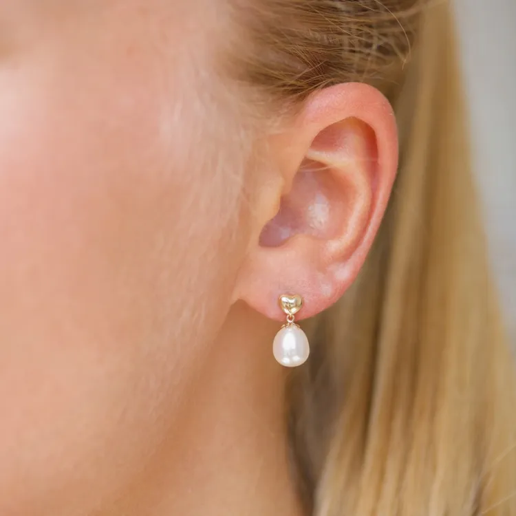 Herz Ohrringe in 14 Karat Gold - Gold Collection