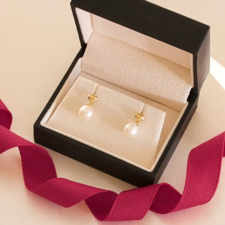 Herz Ohrringe in 14 Karat Gold - Gold Collection
