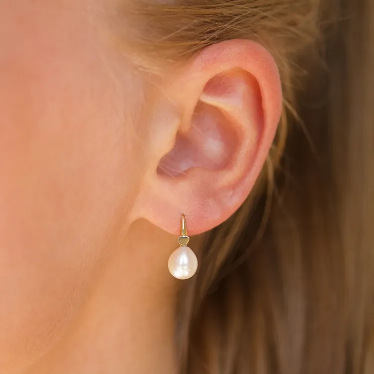 Herz Ohrringe in 14 Karat Gold mit  - Gold Collection