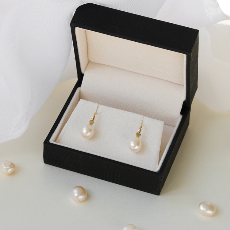 Herz Ohrringe in 14 Karat Gold mit  - Gold Collection