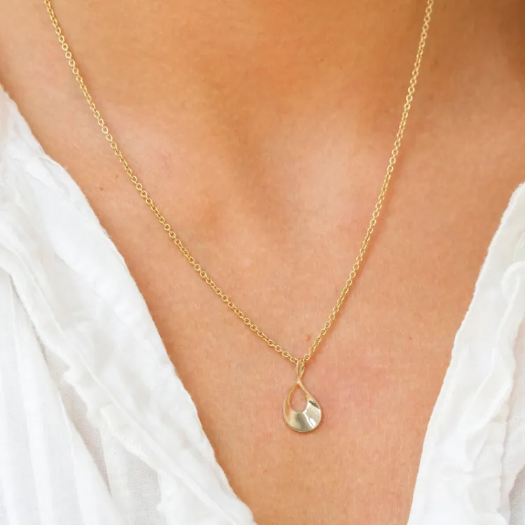 Tropfen Anhänger aus 14 Karat Gold - Gold Collection