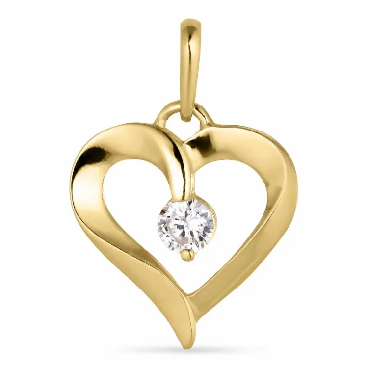 Herz Anhänger aus 14 Karat Gold - Gold Collection