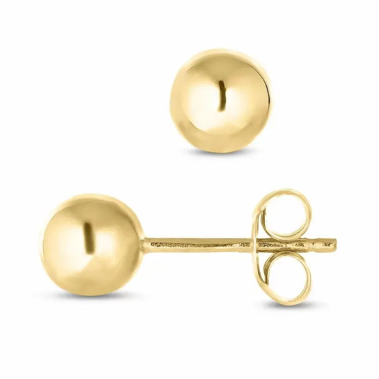 5 mm Kugel Ohrstecker in 14 Karat Gold - Gold Collection