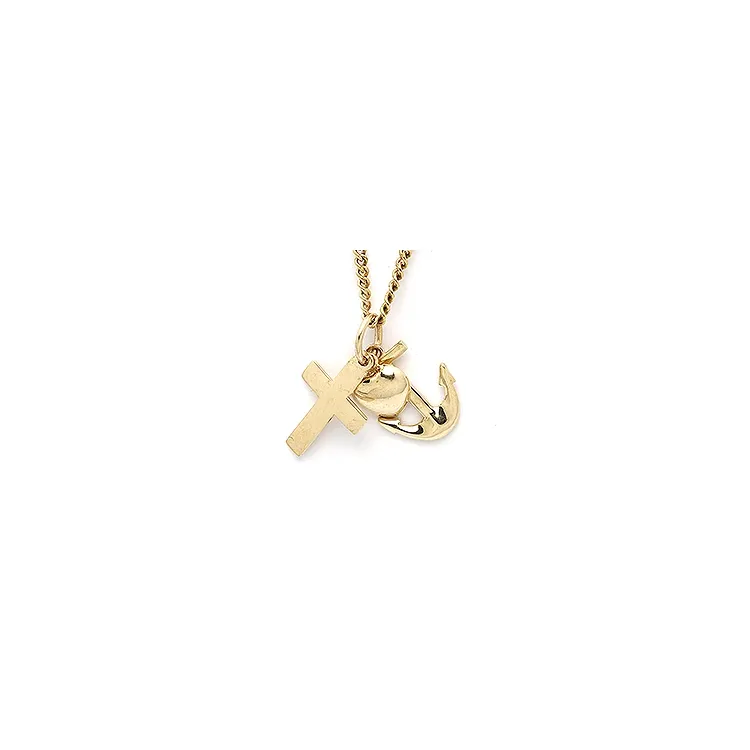 Kollektionsmuster Glaube-Hoffnung-Liebe Anhänger aus 14 Karat Gold