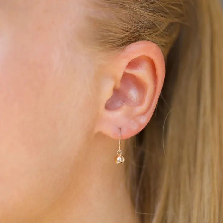 5 mm Kugel Goldohrringe in 14 Karat Gold - Gold Collection