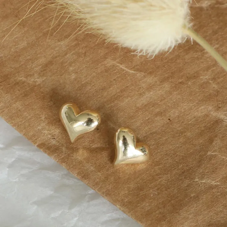 Herz Ohrringe in 14 Karat Gold - Gold Collection