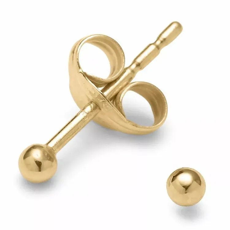 2 mm Kugel Ohrstecker in 14 Karat Gold - Gold Collection