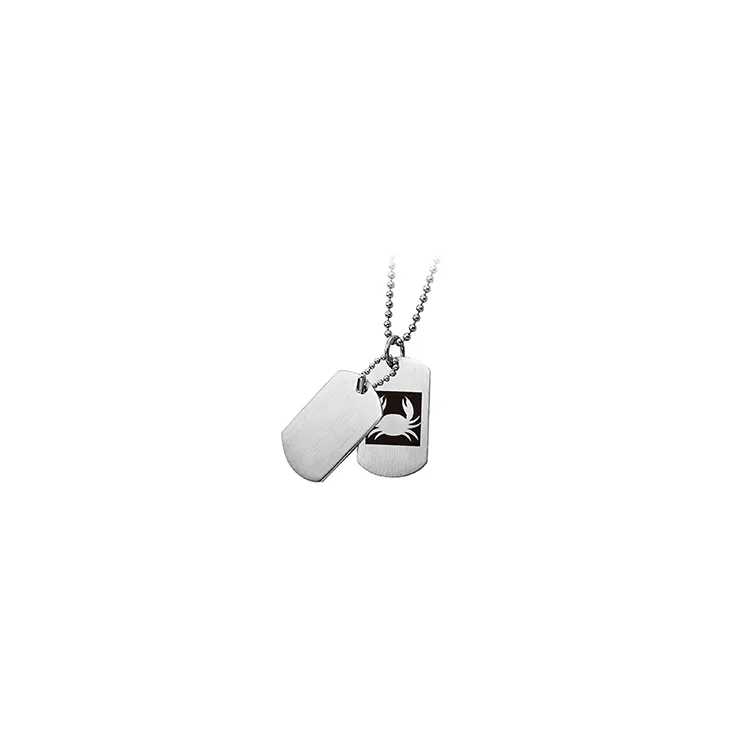 Hard Steel Krebs dogtag in Edelstahl