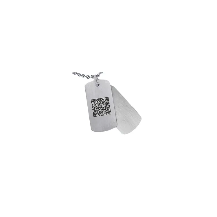 Hard Steel Krebs dogtag in Edelstahl