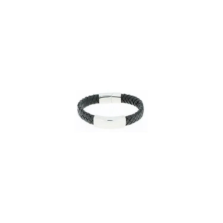 Hard Steel Armband in Leder mit Stahl