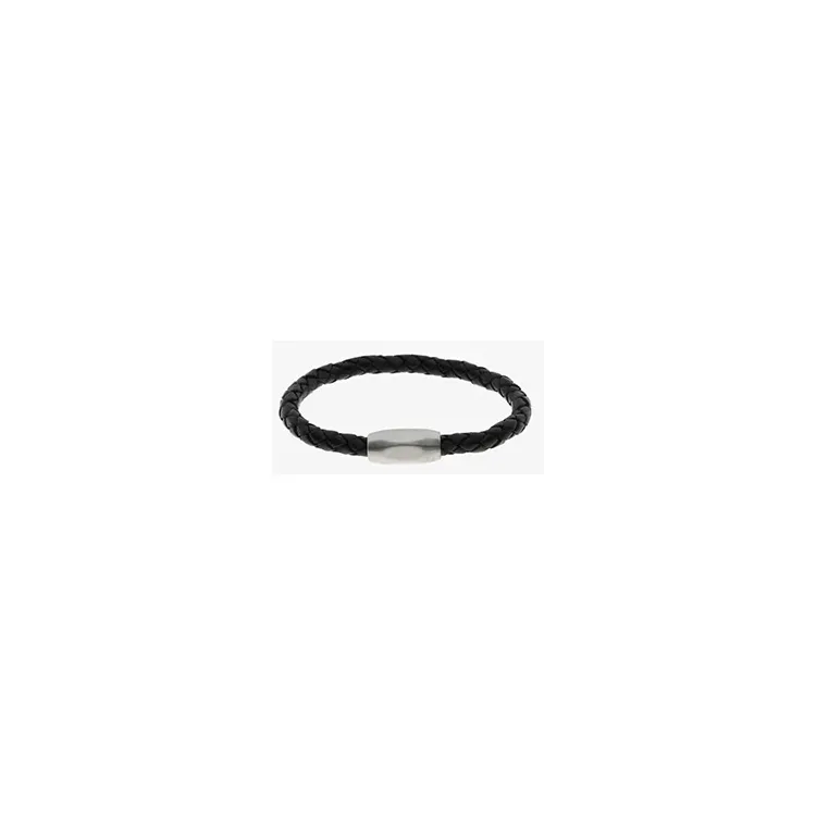 Hard Steel Armband in Leder